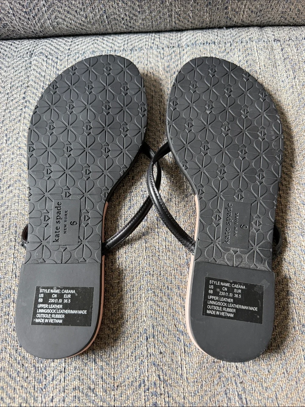 Kate Spade Cabana Leather Color Block Flip Flops Size: 6B